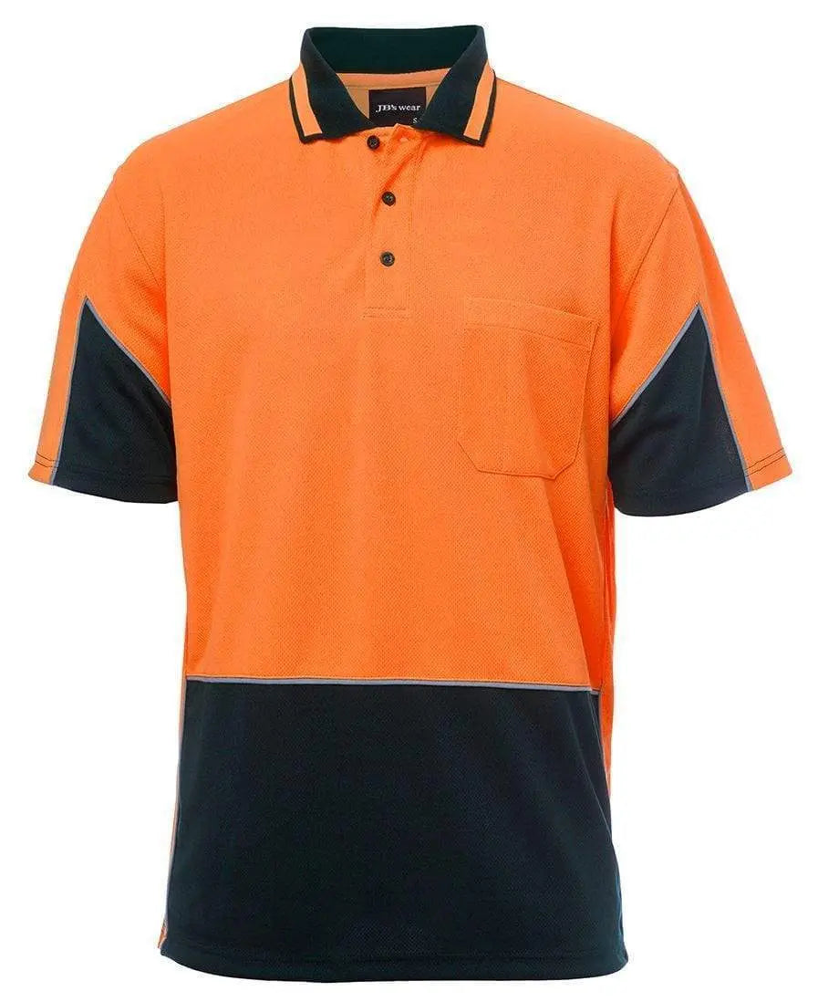 JB'S Hi-Vis Short Sleeve Gap Polo 6HVGS Metro Workwear.